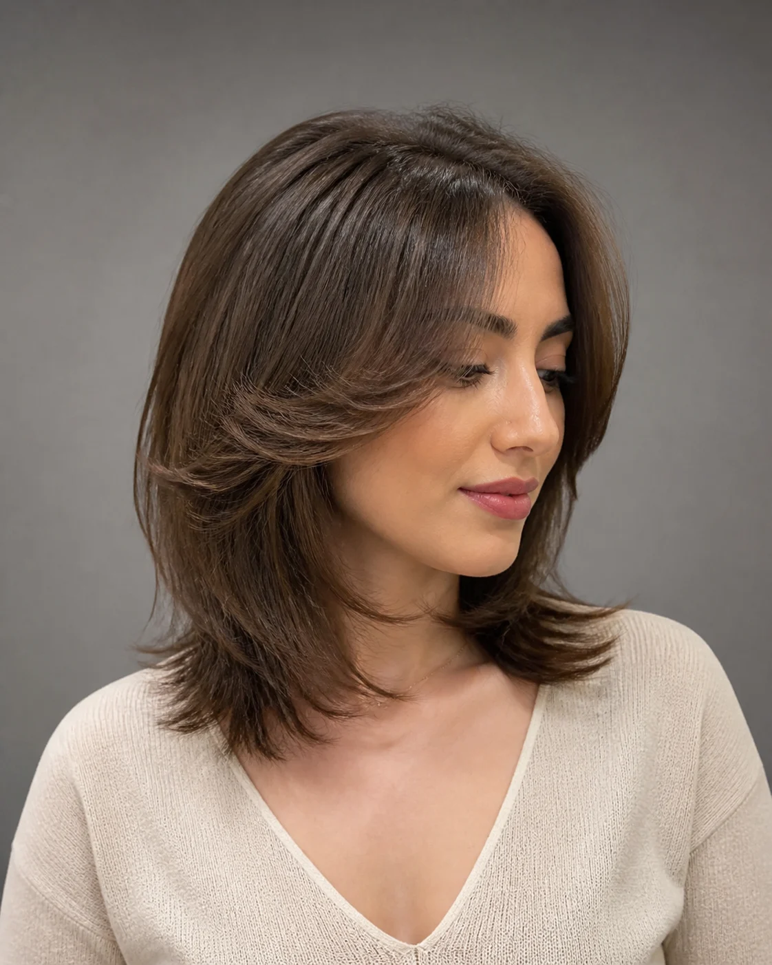 نمونه‌کار کوتاهی لایه‌ای با فرم نرم و حجم متعادل